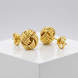 RCJ - Love Knot Post Earrings in 14k Yellow Gold - One Size - Gold - View 4