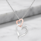 RCJ - Sterling Silver Cascading Dual Heart Diamond Accented Pendant (.02 cttw) - 18 - Silver - View 2