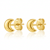 RCJ - 14k Yellow Gold Post Earrings with Moons - One Size - Gold - View 3