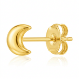 RCJ - 14k Yellow Gold Post Earrings with Moons - One Size - Gold - View 2
