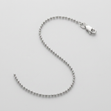 14k White Gold Bead Chain 1.0mm — 16 / Silver — view 1