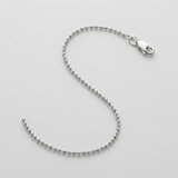 14k White Gold Bead Chain 1.0mm — 16 / Silver — view 2