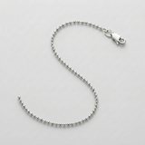 14k White Gold Bead Chain 1.0mm — 16 / Silver — view 3