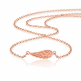 RCJ - 14K Rose Gold Angel Wing Necklace - 18 - Pink - View 4