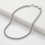 Sterling Silver Rhodium Plated Wheat Chain 2.6mm — 16 / Silver — view 1