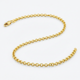 RCJ - 2.3mm 10k Yellow Gold Rolo Anklet - 10 - Gold - View 4
