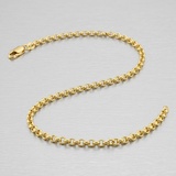 RCJ - 2.3mm 10k Yellow Gold Rolo Anklet - 10 - Gold - View 2