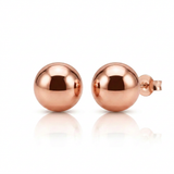 RCJ - 14k Rose Gold Round Stud Earrings (5.0 mm) - One Size - Pink - View 4