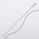 RCJ - 10k White Gold Wheat Chain 0.6mm - 18 - Silver - View 3