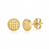 RCJ - 14k Yellow Gold Textured Circle Post Earrings - One Size - Gold - View 4