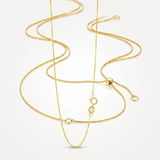 RCJ - 14k Yellow Gold Adjustable Box Chain 0.6mm - 18 - Gold - View 2
