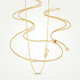 RCJ - 14k Yellow Gold Adjustable Box Chain 0.6mm - 18 - Gold - View 4