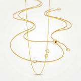 RCJ - 14k Yellow Gold Adjustable Box Chain 0.6mm - 18 - Gold - View 3