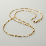 14K Yellow Gold Fine Paperclip Chain (1.5mm) — 16 / Gold — view 3