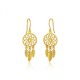 RCJ - Dream Catcher Earrings in 14k Yellow Gold - One Size - Gold - View 2