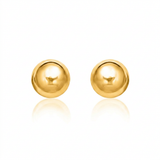 RCJ - 14k Yellow Gold Round Stud Earrings (6.0 mm) - One Size - Gold - View 2