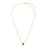 RCJ - 14k Yellow Gold 17 inch Necklace with Round Garnet - 17 - Gold - View 4