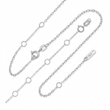 RCJ - Double Extendable Piatto Chain in 14k White Gold (1.2mm) - 18 - Silver - View 4