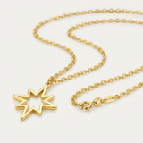 RCJ - 14k Yellow Gold Necklace with North Star Pendant - 18 - Gold - View 4