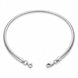 Sterling Silver Classic Omega Chain Necklace (4.0mm) — 16 / Silver — view 2