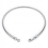 Sterling Silver Classic Omega Chain Necklace (4.0mm) — 16 / Silver — view 3