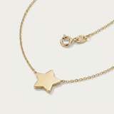 RCJ - 14k Yellow Gold Necklace with Five Pointed Star - 18 - Gold - View 3