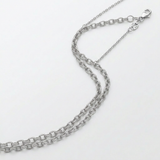 RCJ - Double Extendable Cable Chain in 14k White Gold (1.0mm) - 18 - Silver - View 3