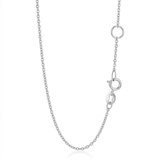 14k White Gold Adjustable Cable Chain 1.1mm — 18 / Silver — view 1