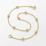 RCJ - Bead Links Saturn Chain in 14k Yellow Gold (3.5mm) - 18 - Gold - View 2