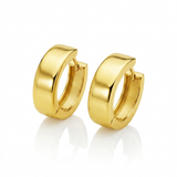 RCJ - 14k Yellow Gold Snuggable Hoop Earrings - One Size - Gold - View 3