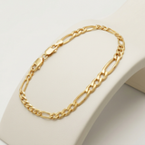 RCJ - 2.6mm 10k Yellow Gold Link Figaro Bracelet - Gold - View 4
