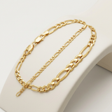 RCJ - 2.6mm 10k Yellow Gold Link Figaro Bracelet - Gold - View 2