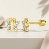 RCJ - 14k Yellow Gold Butterfly Childrens Earrings - One Size - Gold - View 4
