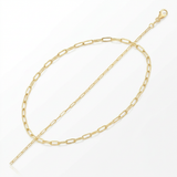 RCJ - 14K Yellow Gold Fine Paperclip Anklet (1.5mm) - 10 - Gold - View 2