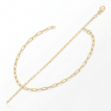 RCJ - 14K Yellow Gold Fine Paperclip Anklet (1.5mm) - 10 - Gold - View 4