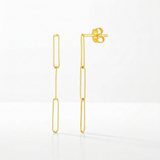 RCJ - 14k Yellow Gold Paperclip Chain Dangle Earrings - One Size - Gold - View 4
