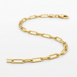 RCJ - 14k Yellow Gold Alternating Paperclip Bracelet (2.8mm) - Gold - View 2