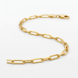 RCJ - 14k Yellow Gold Alternating Paperclip Bracelet (2.8mm) - Gold - View 3