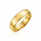 14k Yellow Gold 6mm Comfort Fit Wedding Band — 10 / Gold — view 3