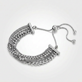 RCJ - Adjustable Multi Chain Bracelet in Sterling Silver - 9.25 - Silver - View 4