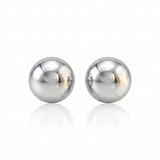 RCJ - 14k White Gold Spherical Stud Earrings (3.0 mm) - One Size - Silver - View 4