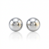 RCJ - 14k White Gold Spherical Stud Earrings (3.0 mm) - One Size - Silver - View 2