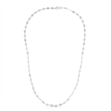 RCJ - 14k White Gold Necklace with Polished Circles - 18 - Silver - View 2