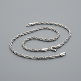 10k White Gold Singapore Bracelet 1.5mm — 7 / Silver — view 3