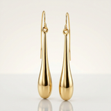 RCJ - 14k Yellow Gold Long Polished Teardrop Dangling Earrings - One Size - Gold - View 3