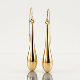 RCJ - 14k Yellow Gold Long Polished Teardrop Dangling Earrings - One Size - Gold - View 2