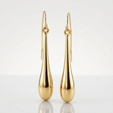 RCJ - 14k Yellow Gold Long Polished Teardrop Dangling Earrings - One Size - Gold - View 4