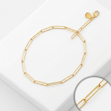RCJ - 14k Yellow Gold Wire Paperclip Bracelet (2.7mm) - Gold - View 3