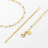RCJ - 14k Yellow Gold Wire Paperclip Bracelet (2.7mm) - Gold - View 4