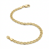 RCJ - 3.2mm 10k Yellow Gold Mariner Link Anklet - 10 - Gold - View 2